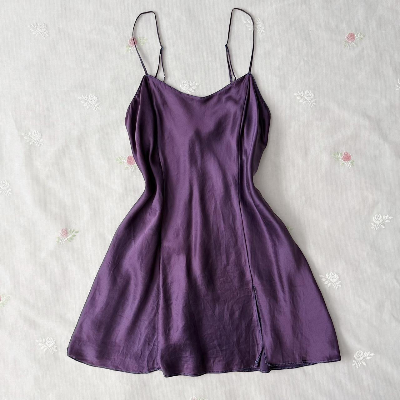 Victoria’s Secret purple silk slip (M)