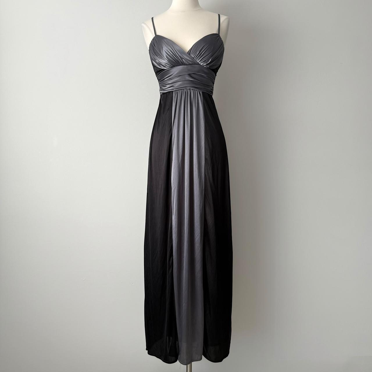 City Triangles satin maxi prom dress (S)