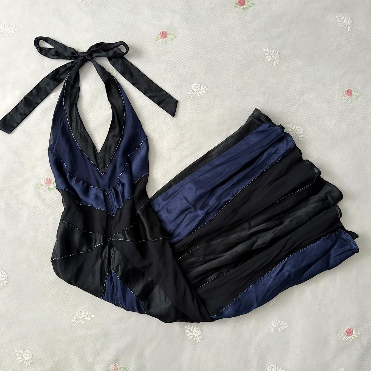 Oasis dark fairy silk halter dress (fits S)