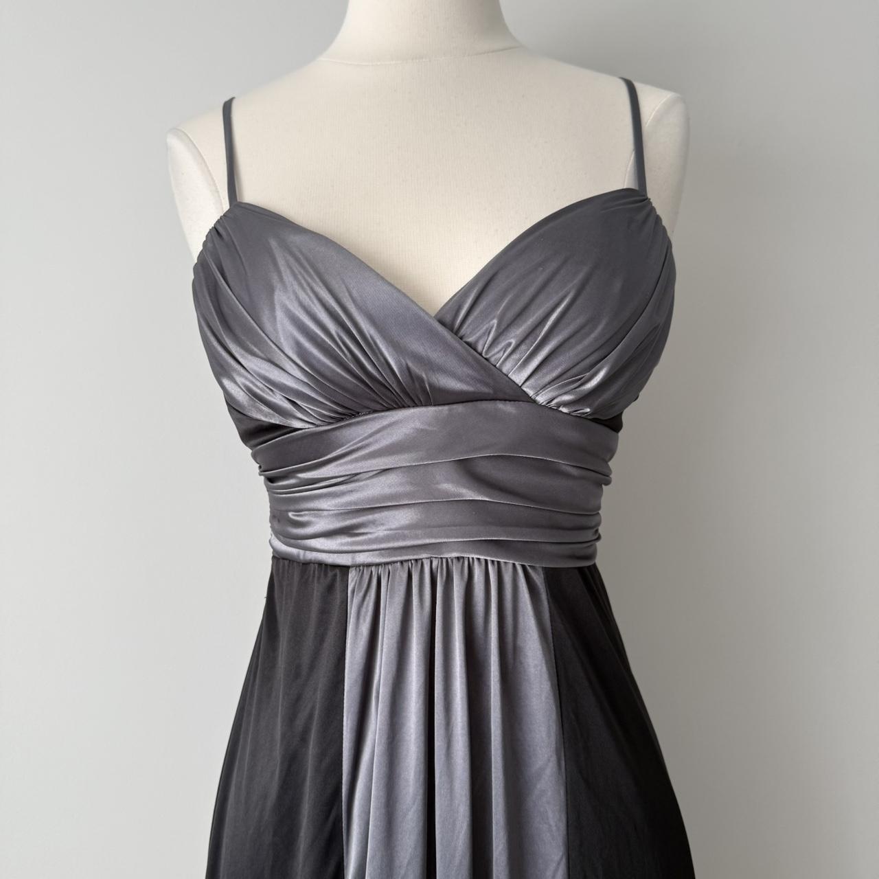 City Triangles satin maxi prom dress (S)