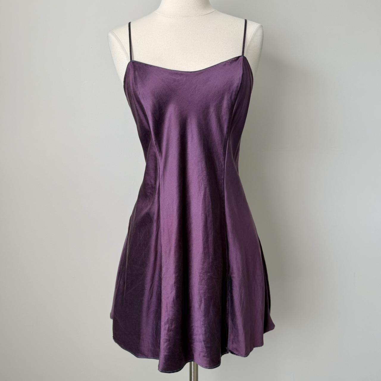 Victoria’s Secret purple silk slip (M)