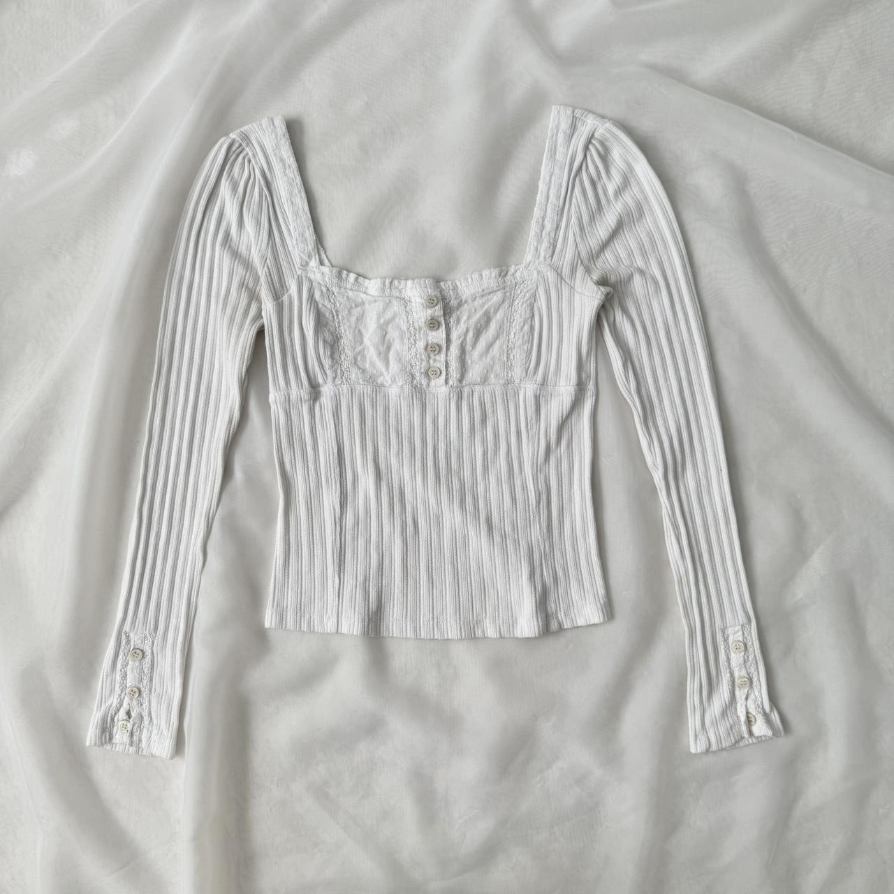 Free People ribbed milkmaid long sleeve (S)
