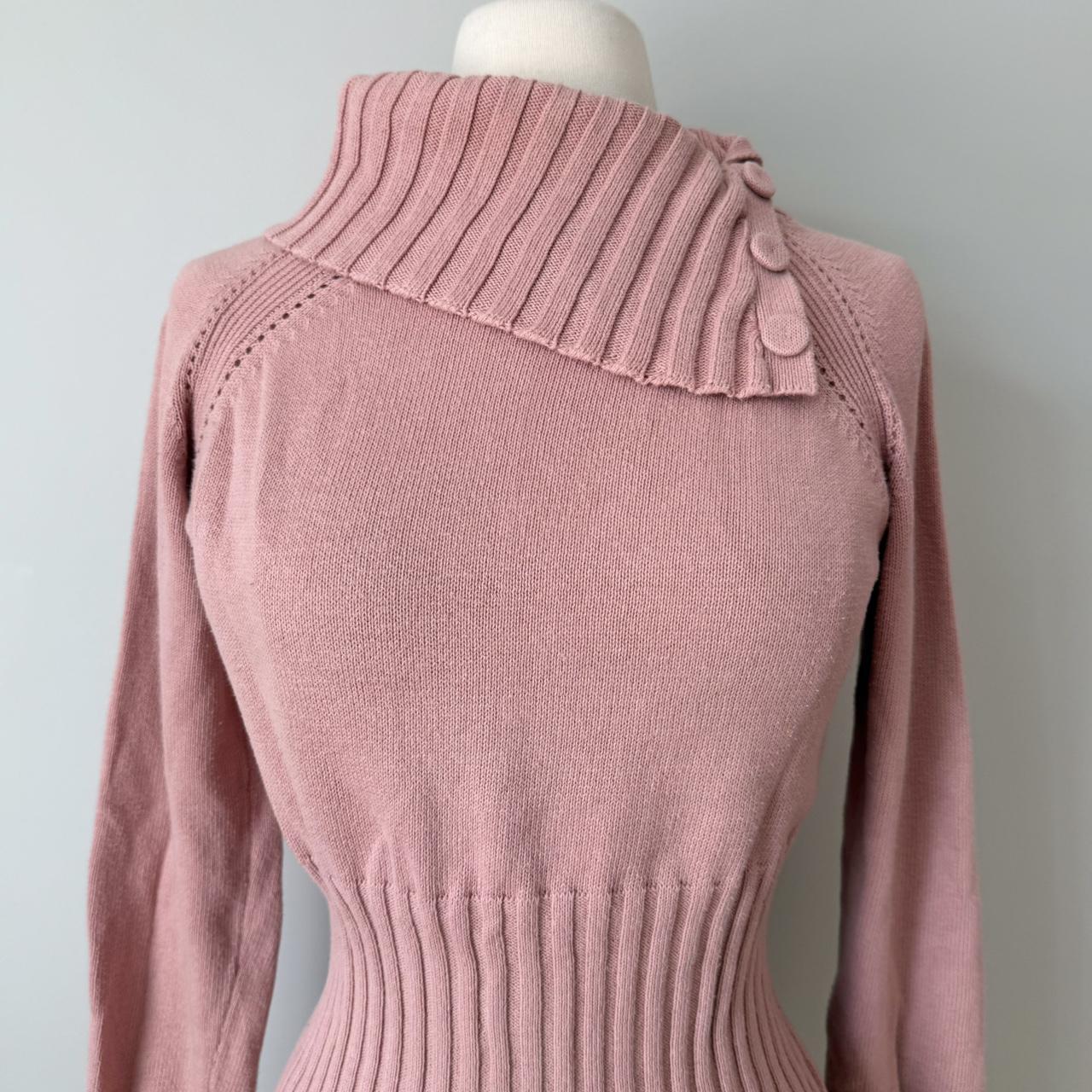 Axcess pink ribbed sweater (M)