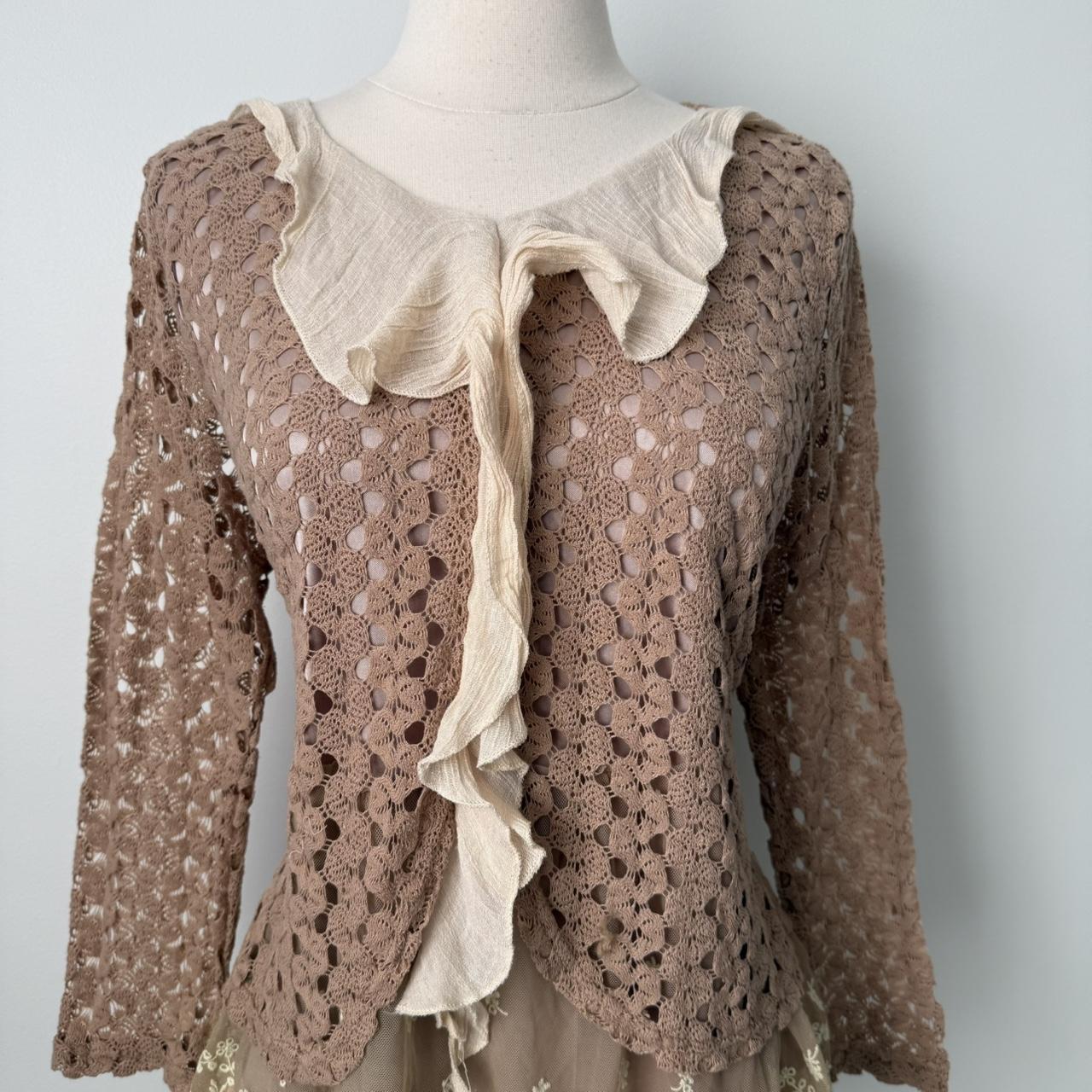 Lady Noir crocheted fairy sweater (fits XL)