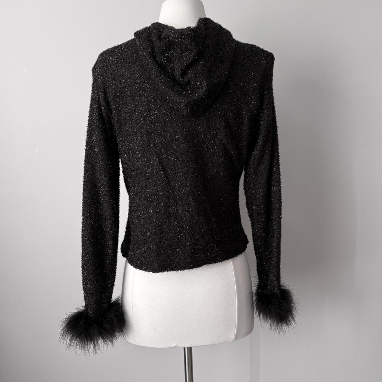 A’gaci Y2K fur trim zip up hoodie (L)