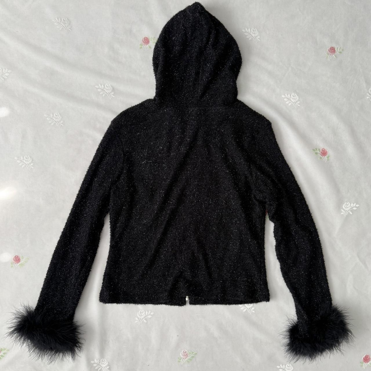 A’gaci Y2K fur trim zip up hoodie (L)