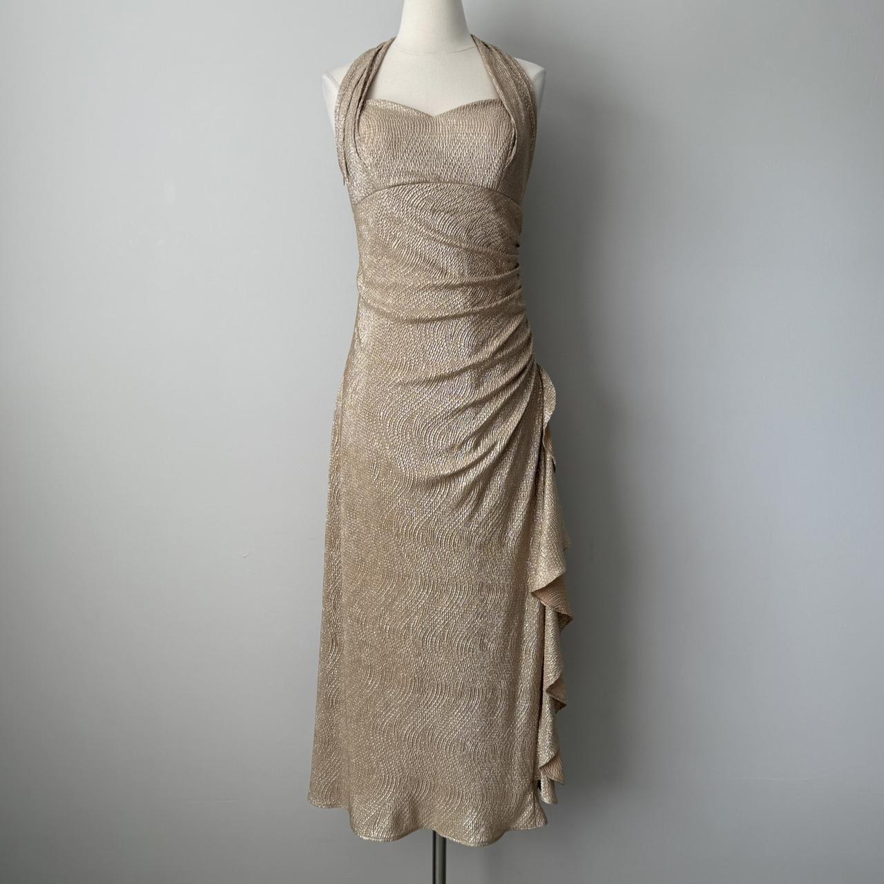 Blondie Nites gold prom dress (fits M/L)