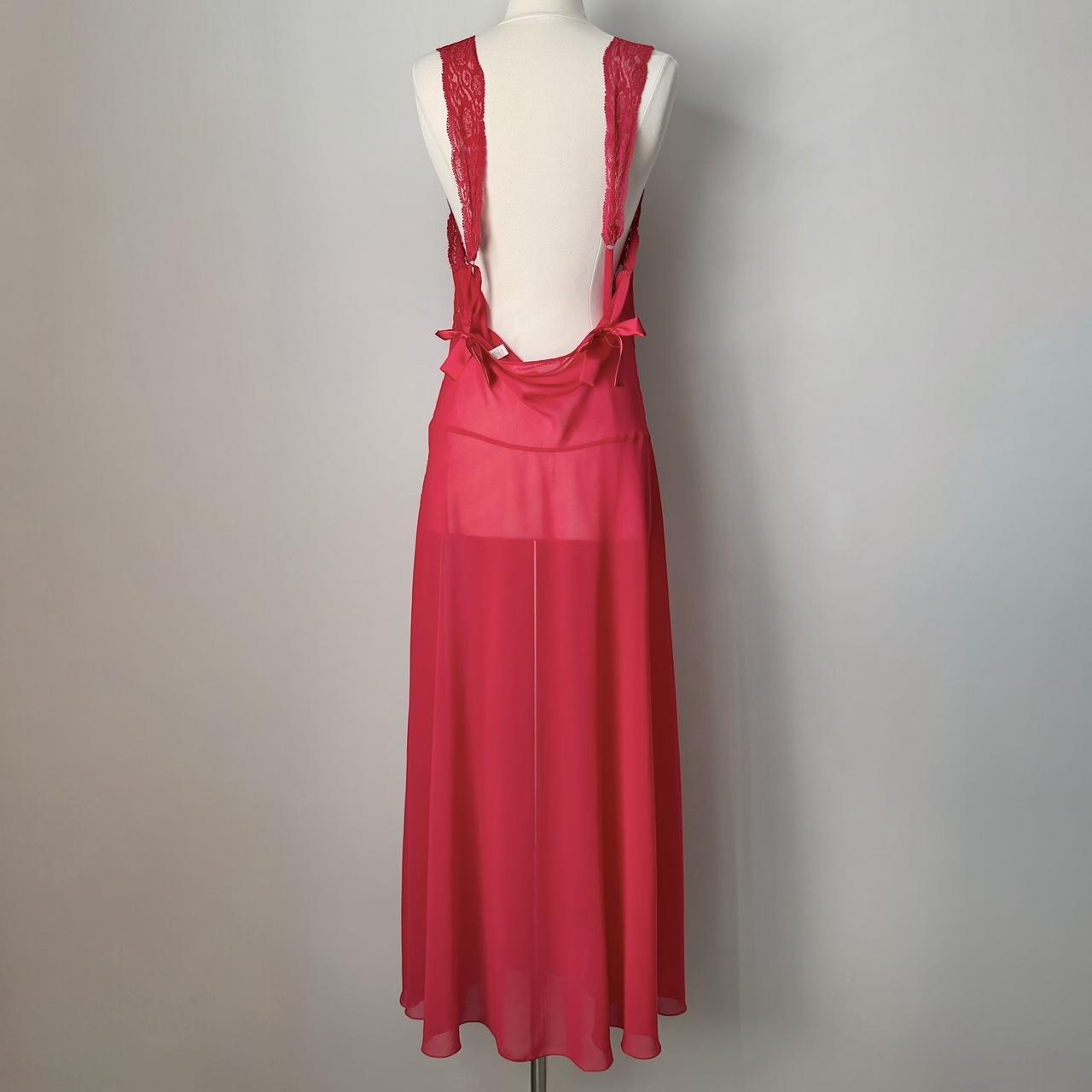 Victoria’s Secret lace chiffon maxi slip (L)