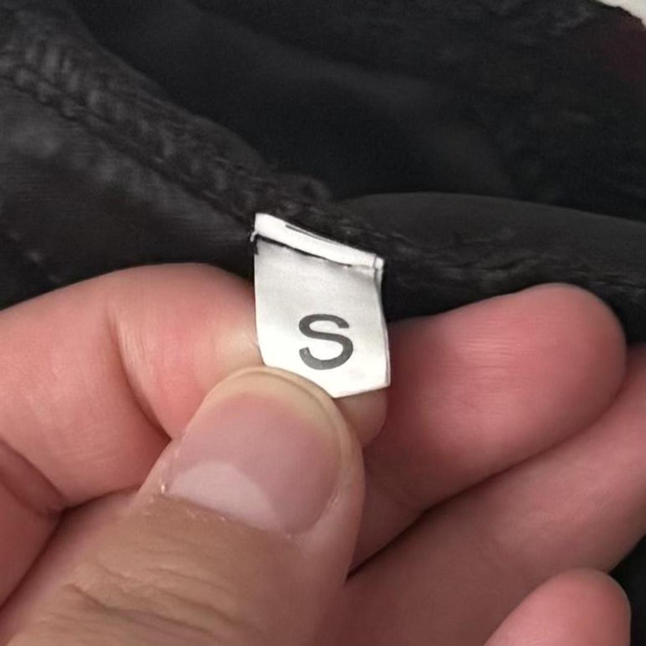 Dark coquette ribbed top (S)