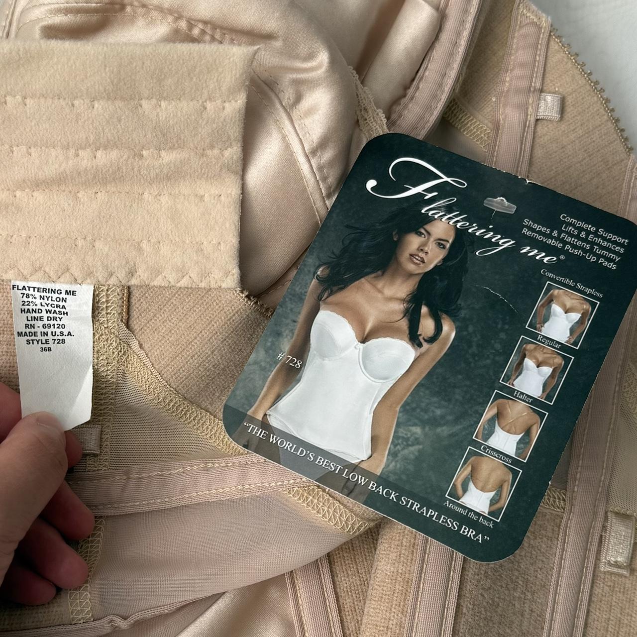 Flattering Me tan satin bustier corset (36B)