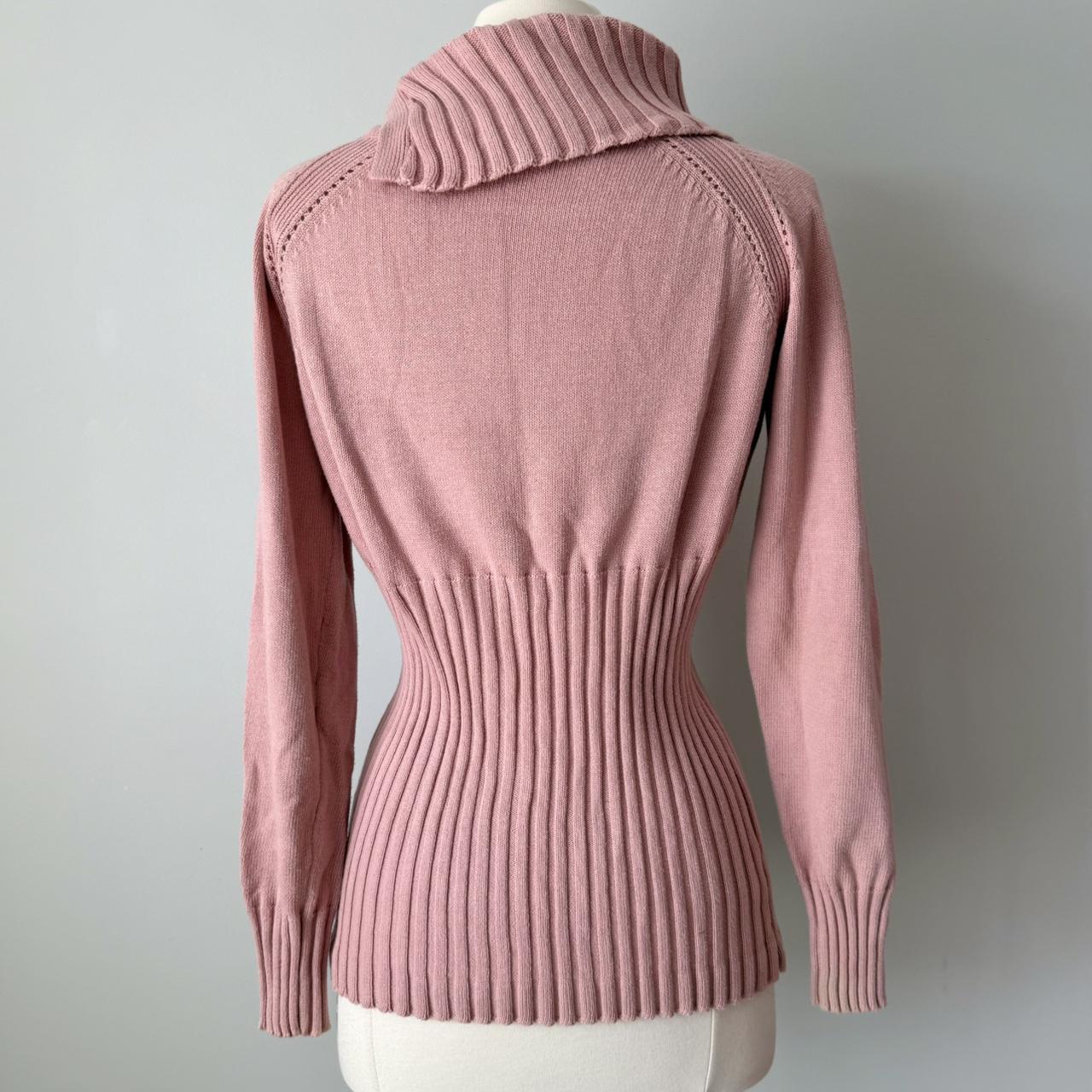 Axcess pink ribbed sweater (M)