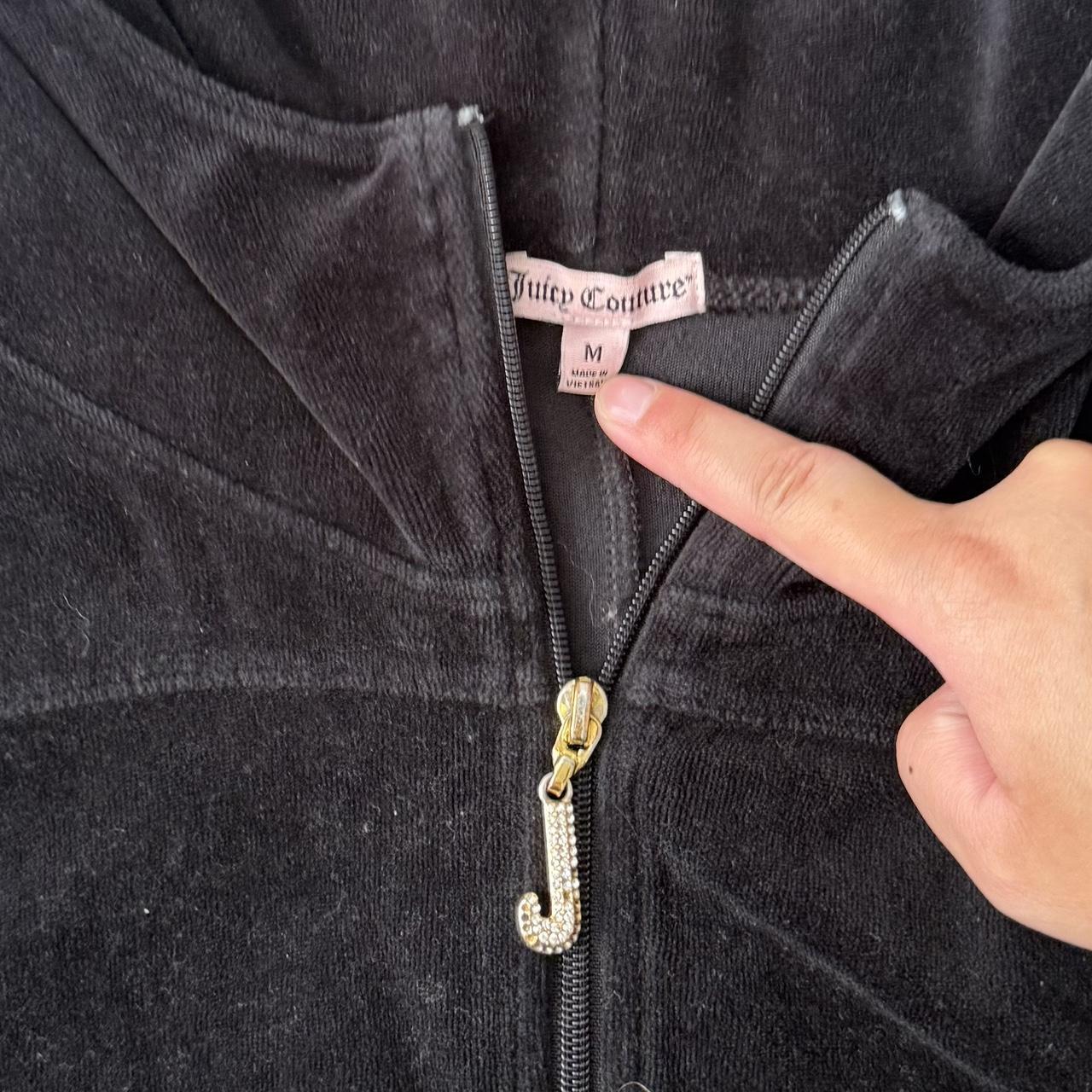 Juicy Couture velvet zip up hoodie (M)