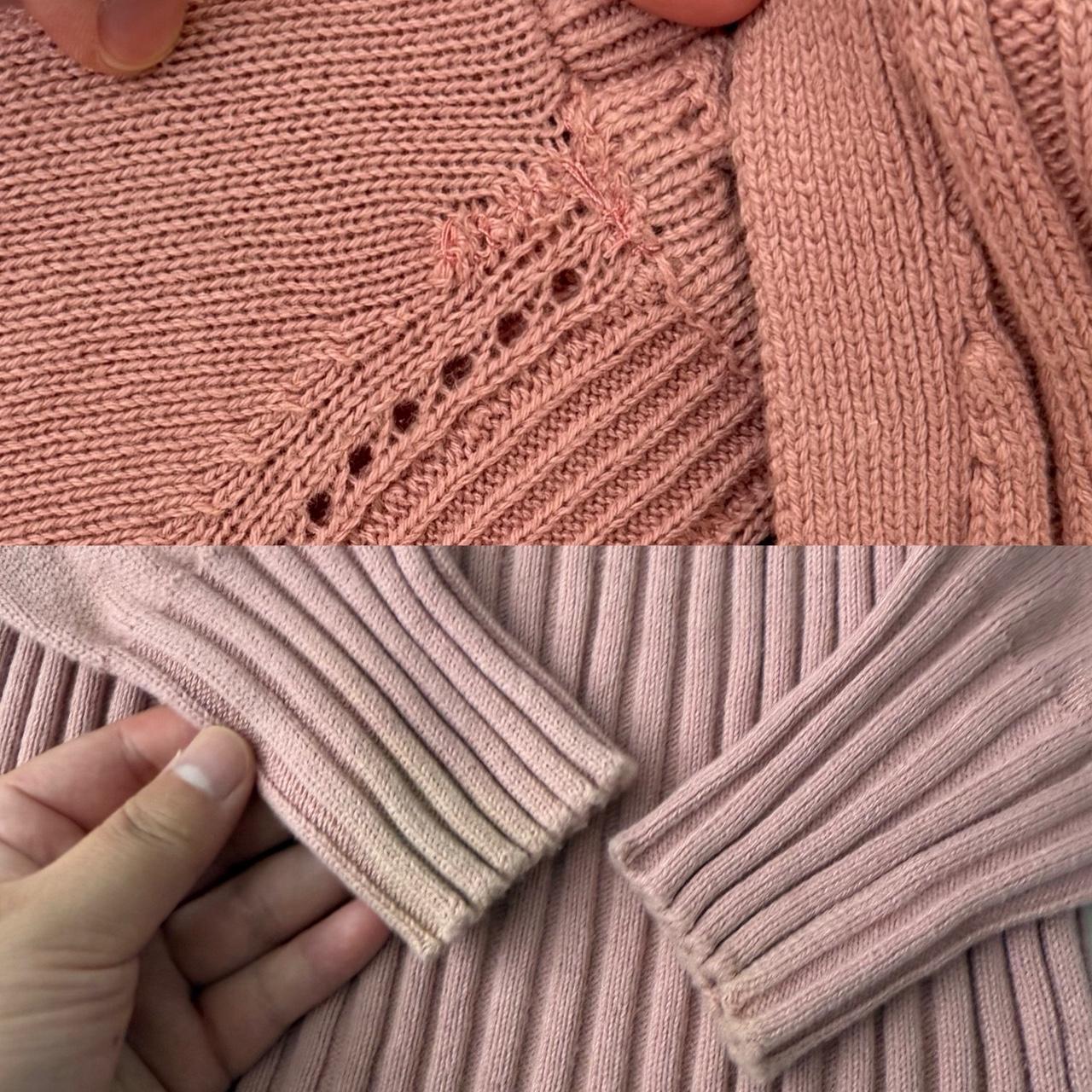 Axcess pink ribbed sweater (M)