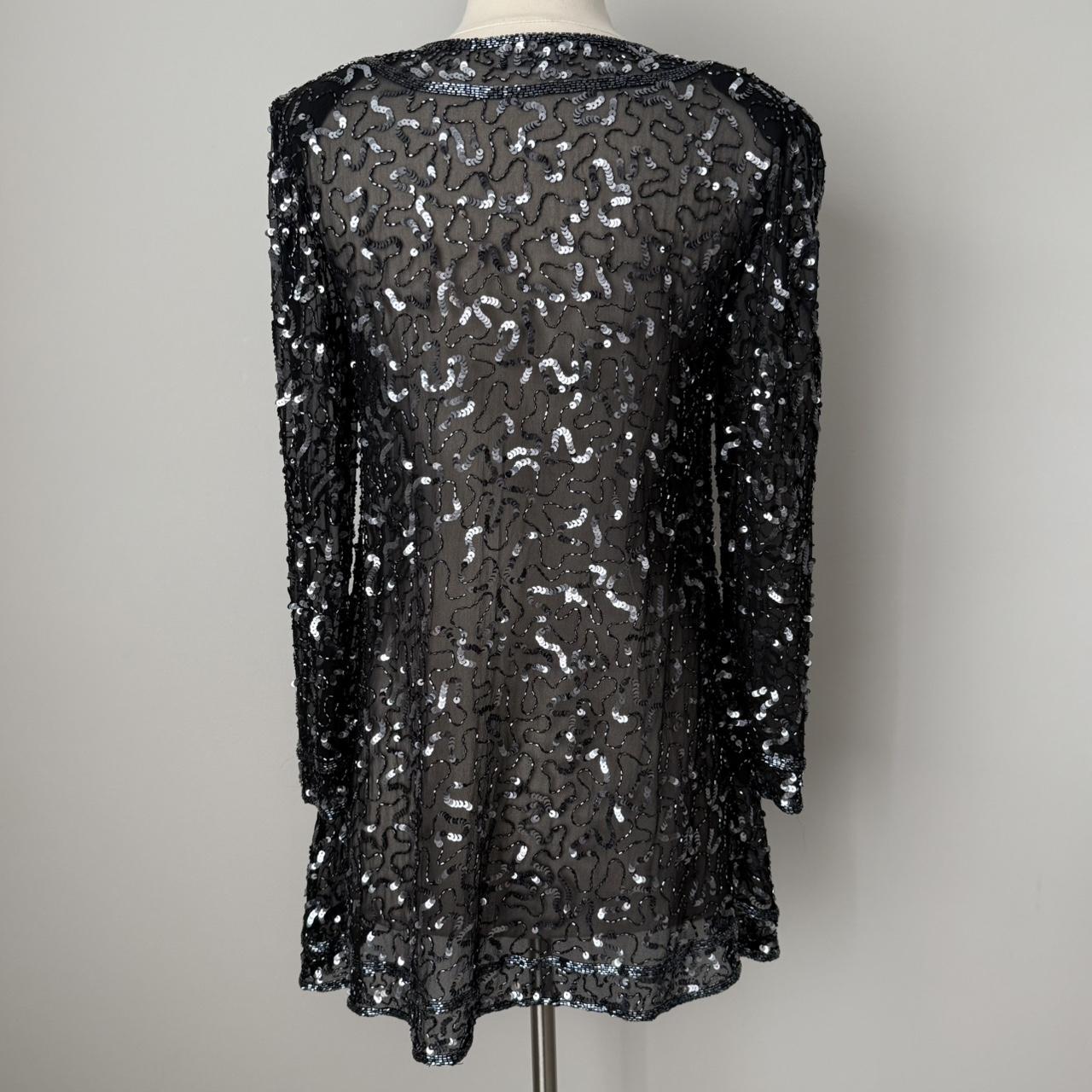 Vintage silk beaded cardigan (XS)
