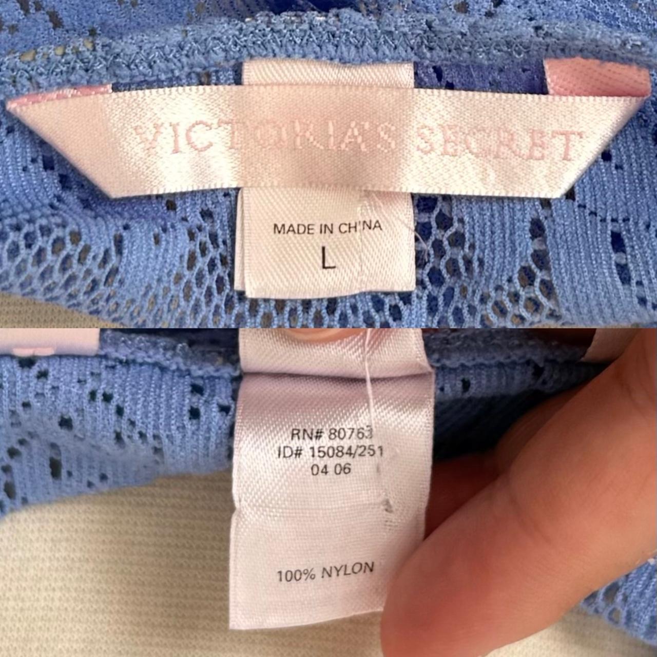 Victoria's Secret blue lace halter slip (L)