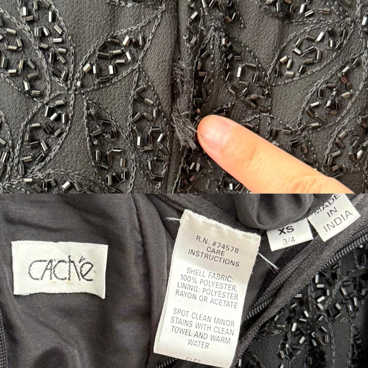 Caché silk floral beaded dress (XS)