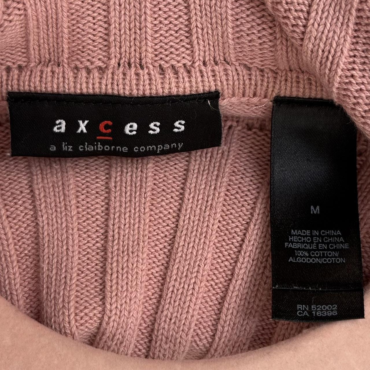 Axcess pink ribbed sweater (M)
