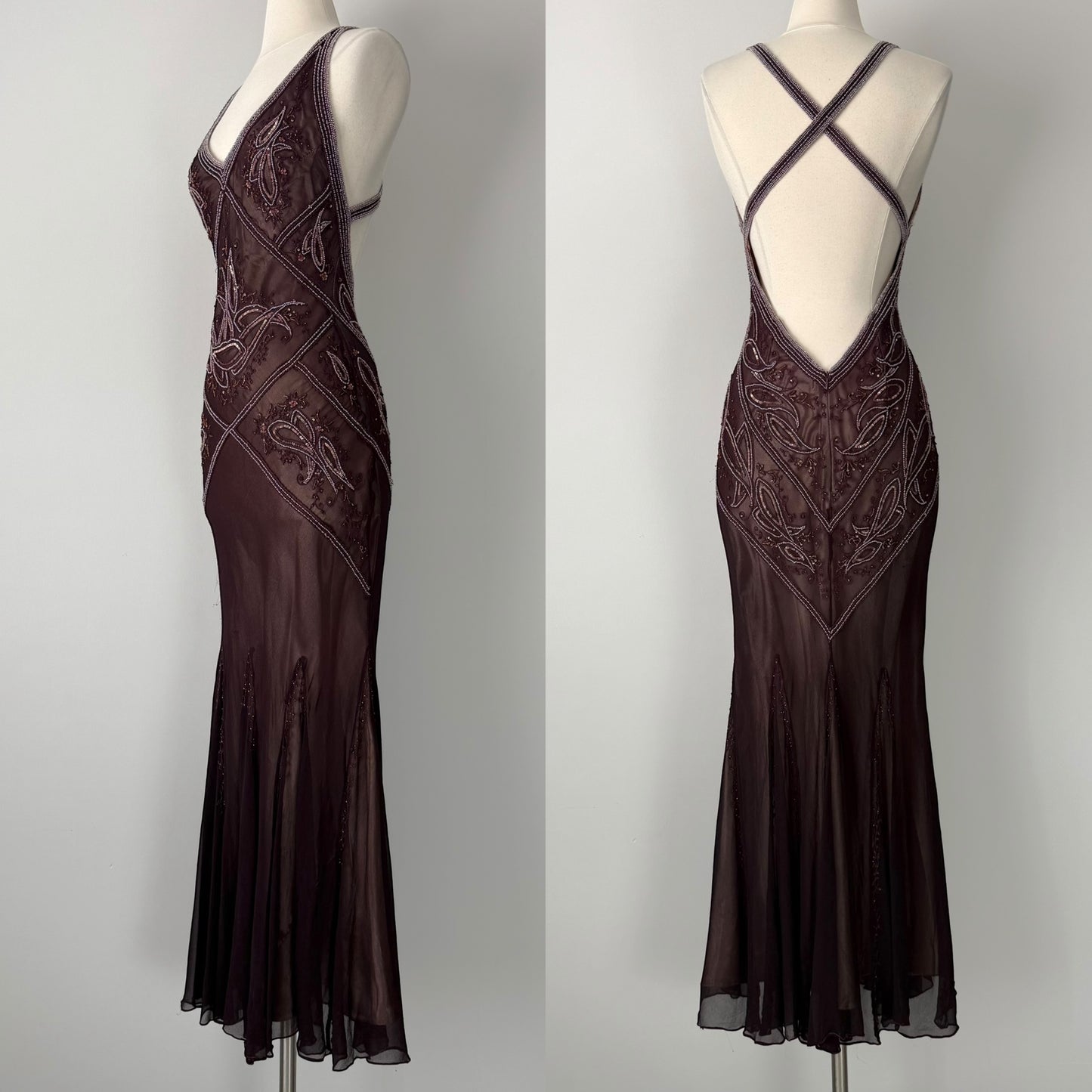 Adrianna Papell silk beaded maxi dress (6)