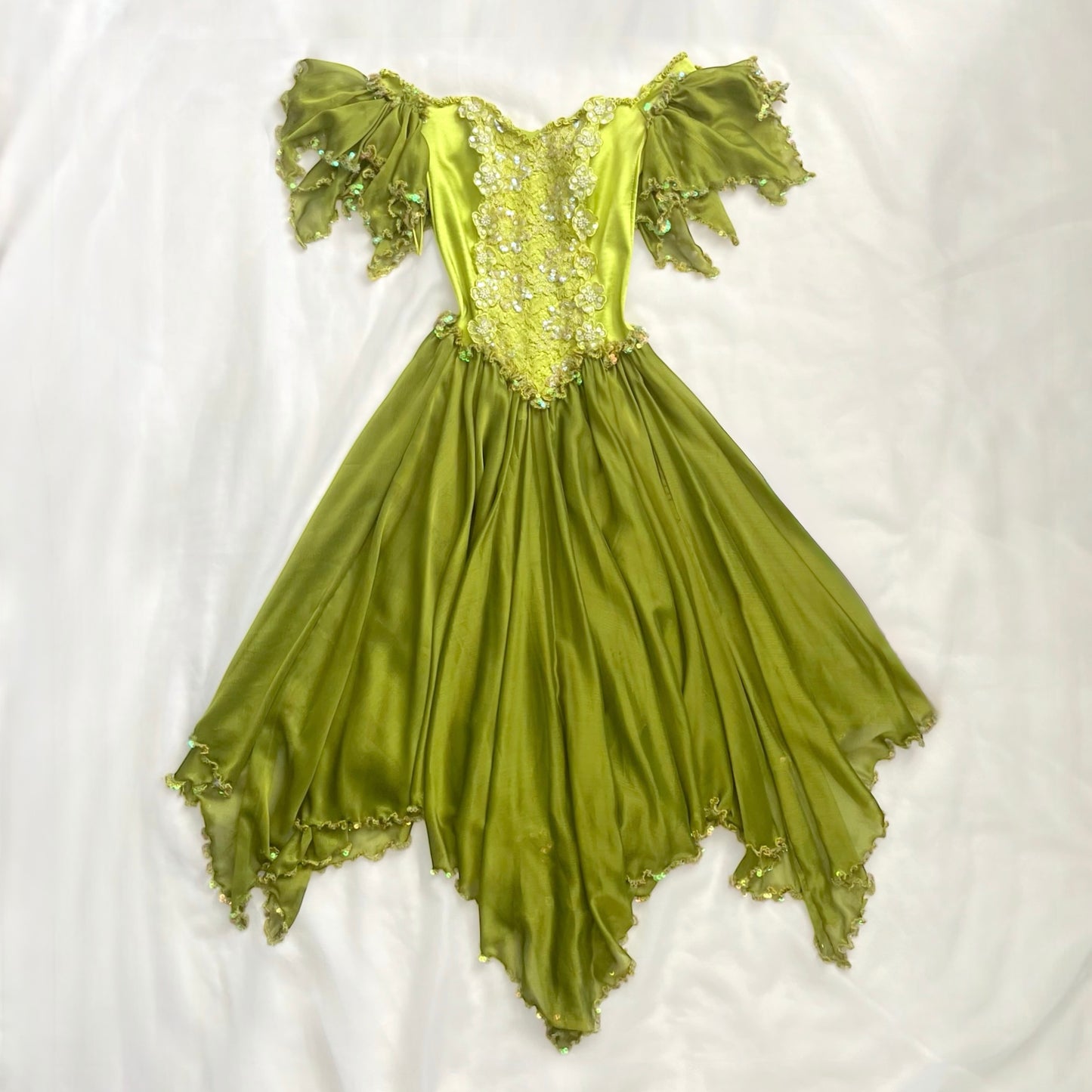 Carole Lee fairycore asymmetric sequin dress (fits XS-M)