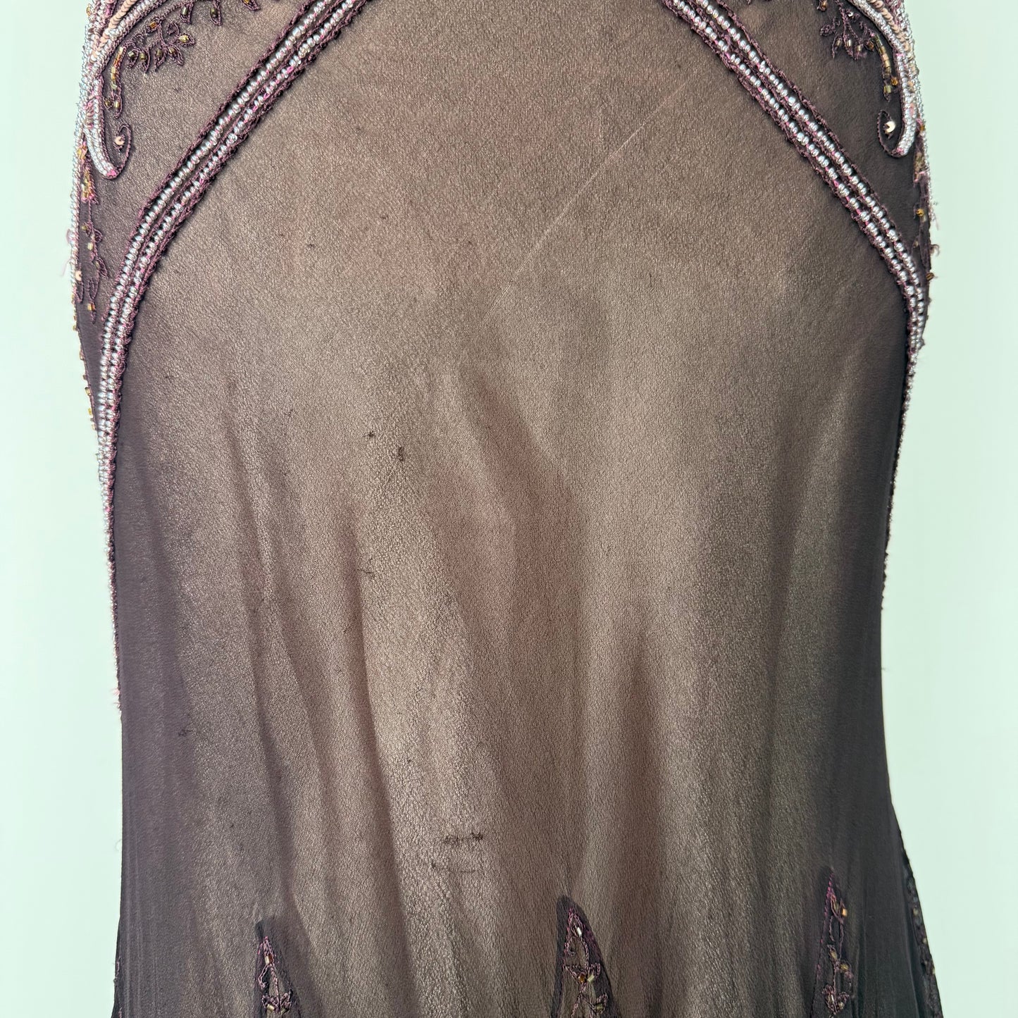 Adrianna Papell silk beaded maxi dress (6)