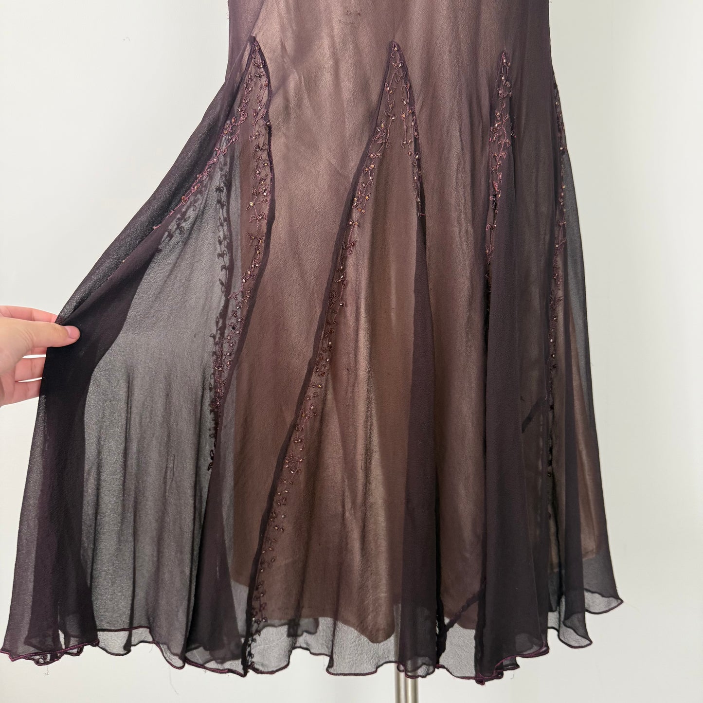 Adrianna Papell silk beaded maxi dress (6)