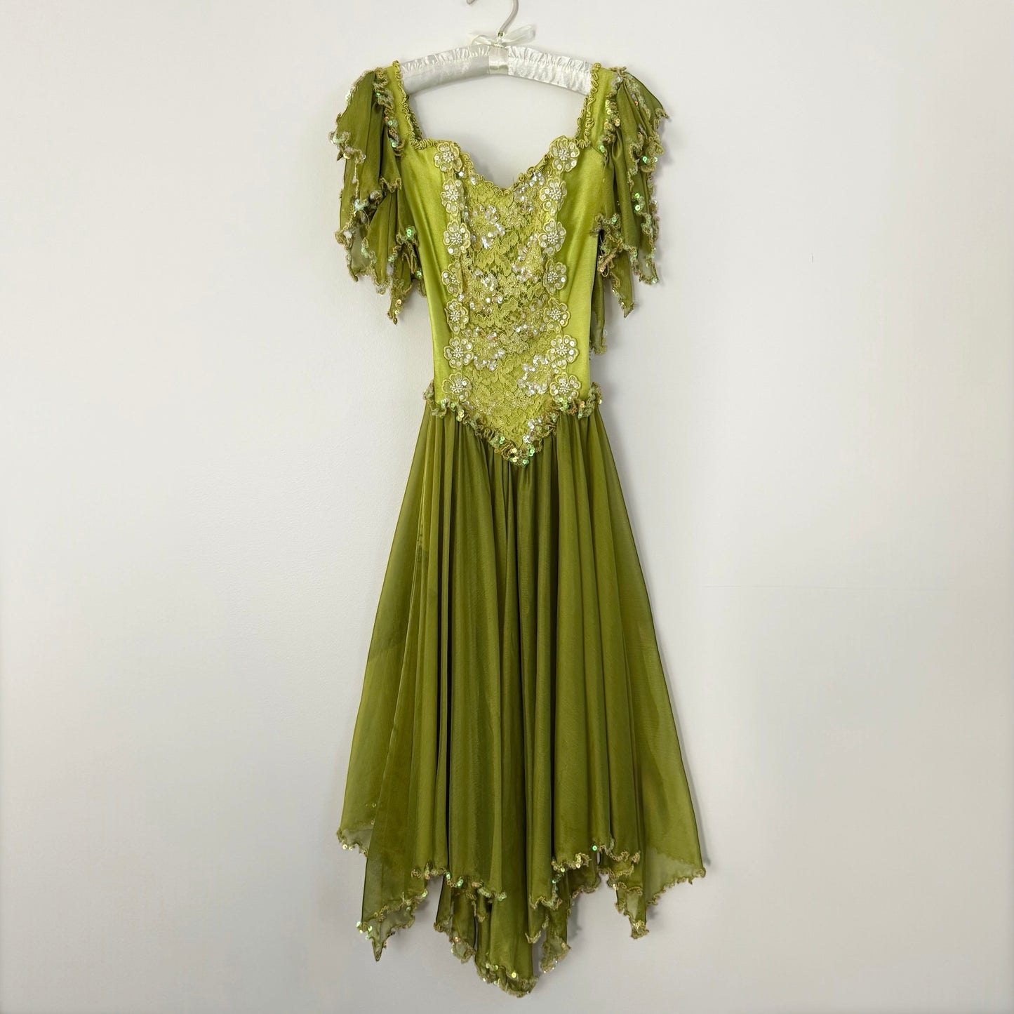 Carole Lee fairycore asymmetric sequin dress (fits XS-M)
