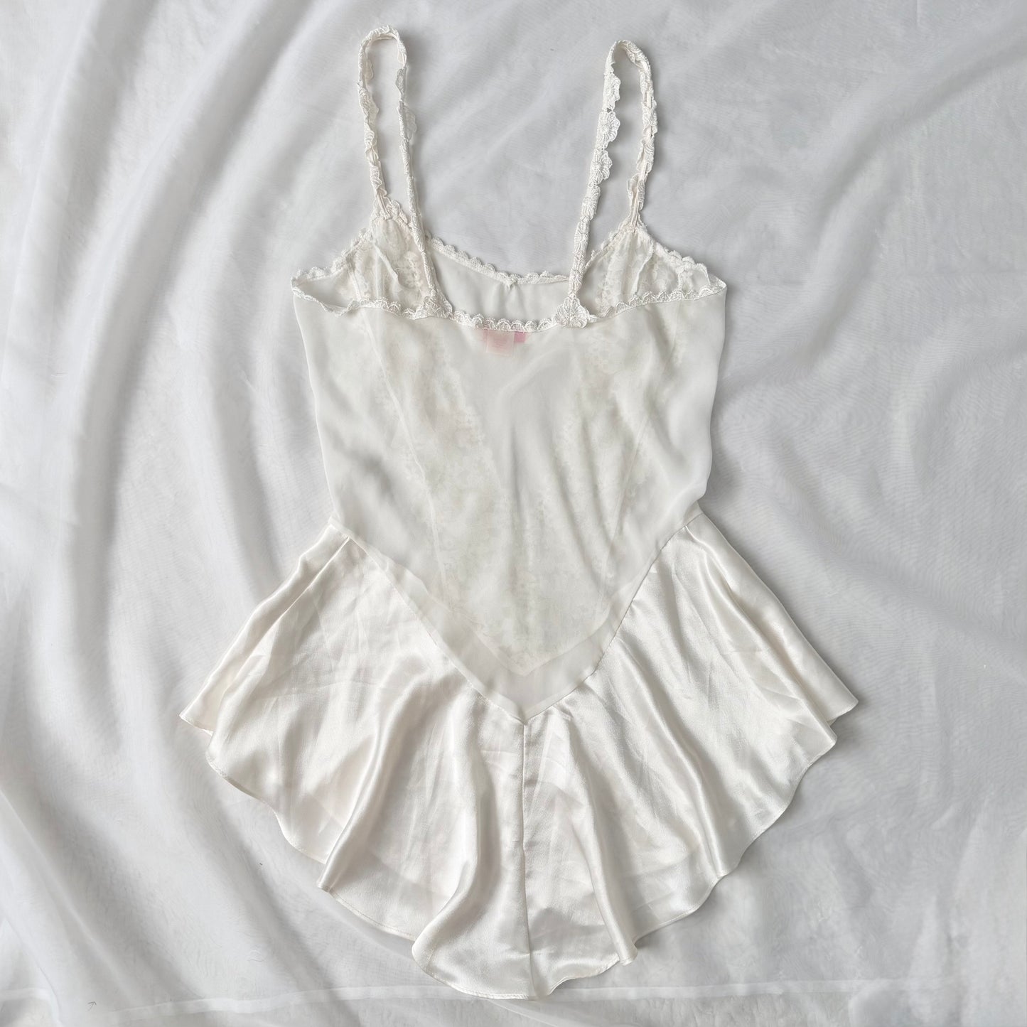 Flora Nikrooz satin chiffon slip dress (M)