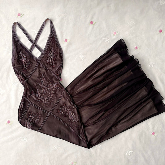 Adrianna Papell silk beaded maxi dress (6)