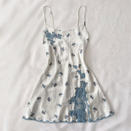 Victoria’s Secret floral satin slip dress (XS)