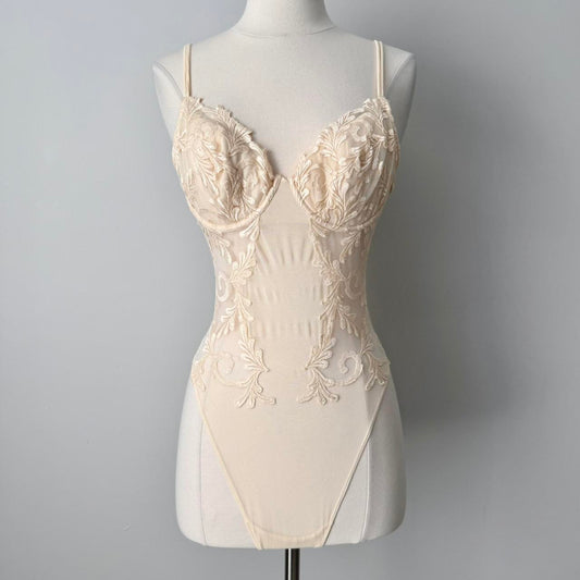 La Perla cream lingerie bodysuit (36/M)