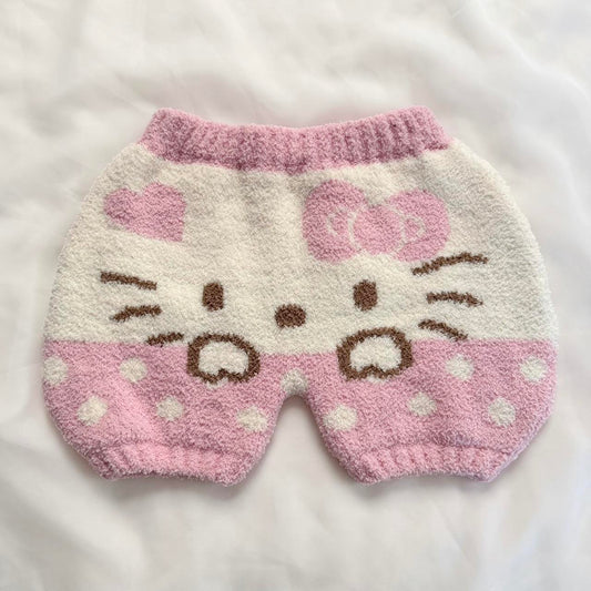 Hello Kitty fuzzy knit shorts (fits M)