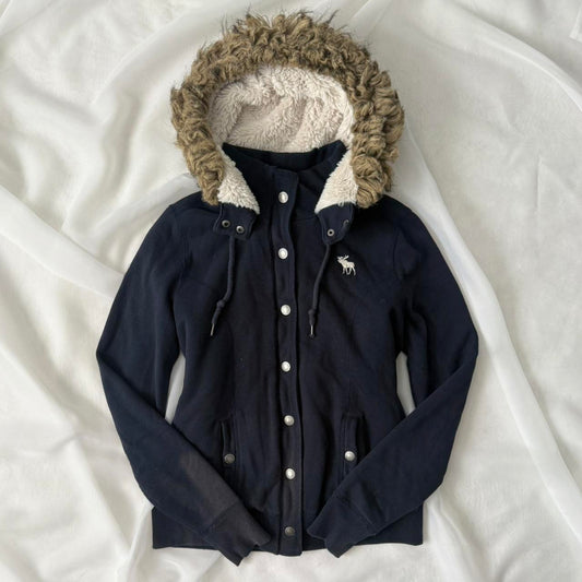 Abercrombie & Fitch fur trim jacket (L)