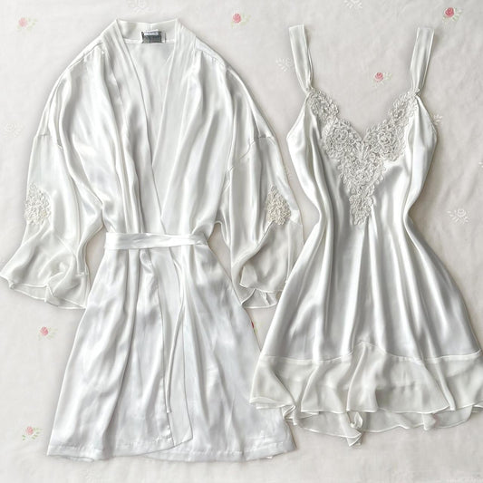 Alexandra Nicole slip dress & robe set (XL)