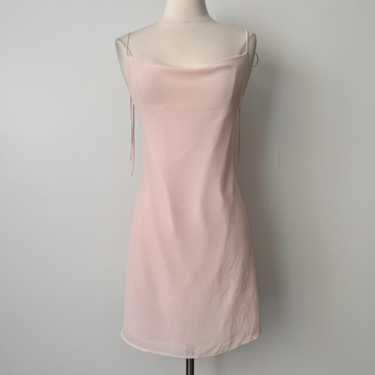 Coquette cowl neck chiffon dress (fits L)