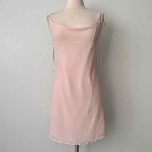 Coquette cowl neck chiffon dress (fits L)