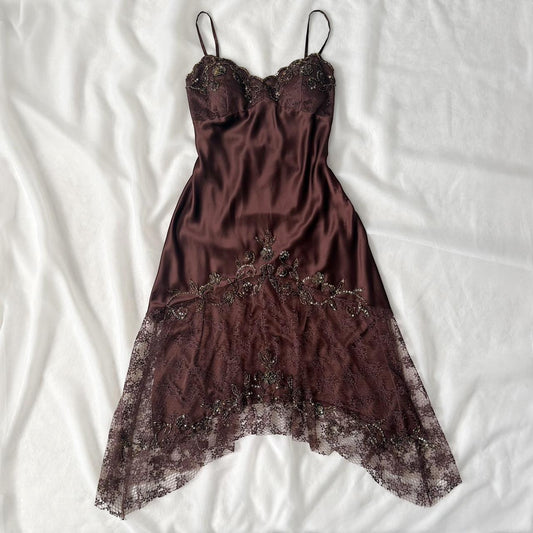 Xscape whismigoth satin beaded dress (14)