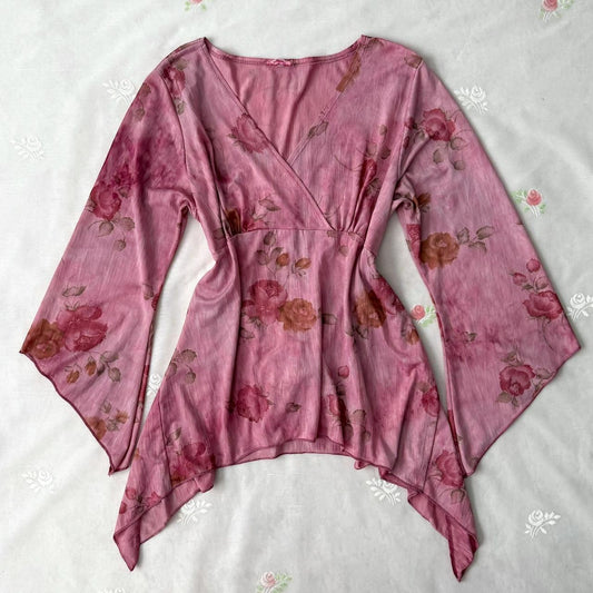 Princess floral babydoll blouse (fits M)