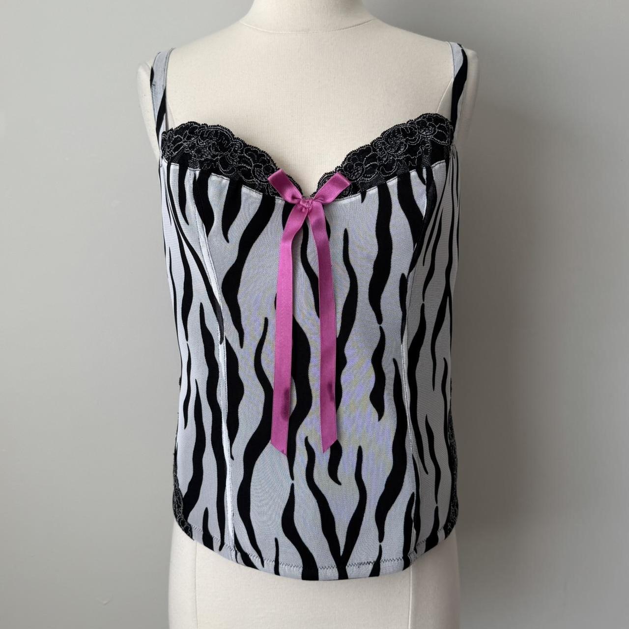 Cacique zebra print corset top (18/20)