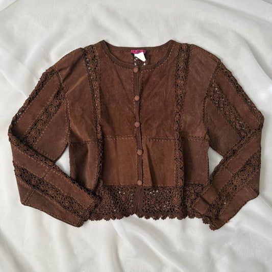 IDI grunge suede leather jacket (M)