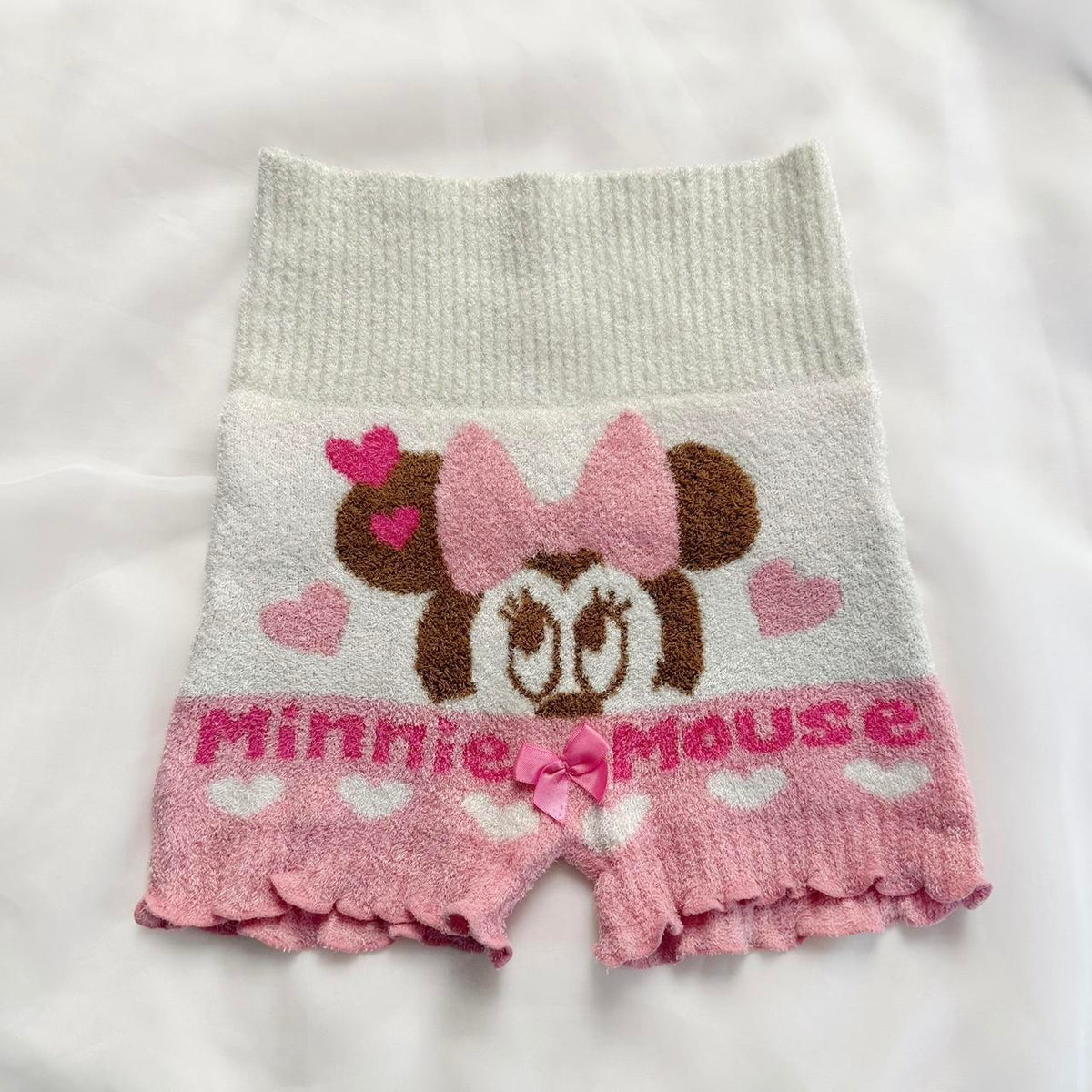 Minnie Mouse fuzzy knit shorts (fits S-M)