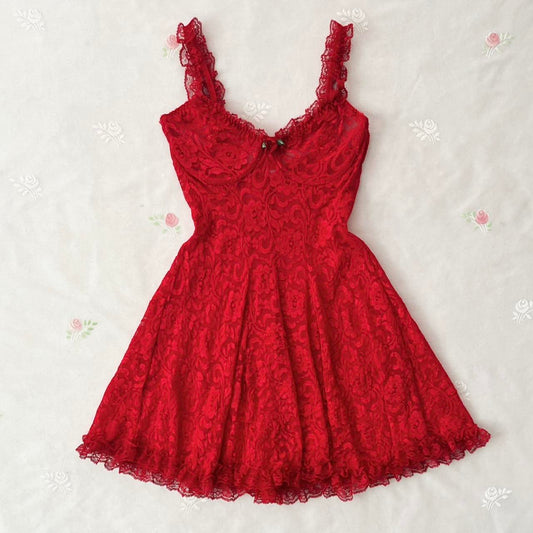 Princess lace babydoll slip dress (fits XS/S)