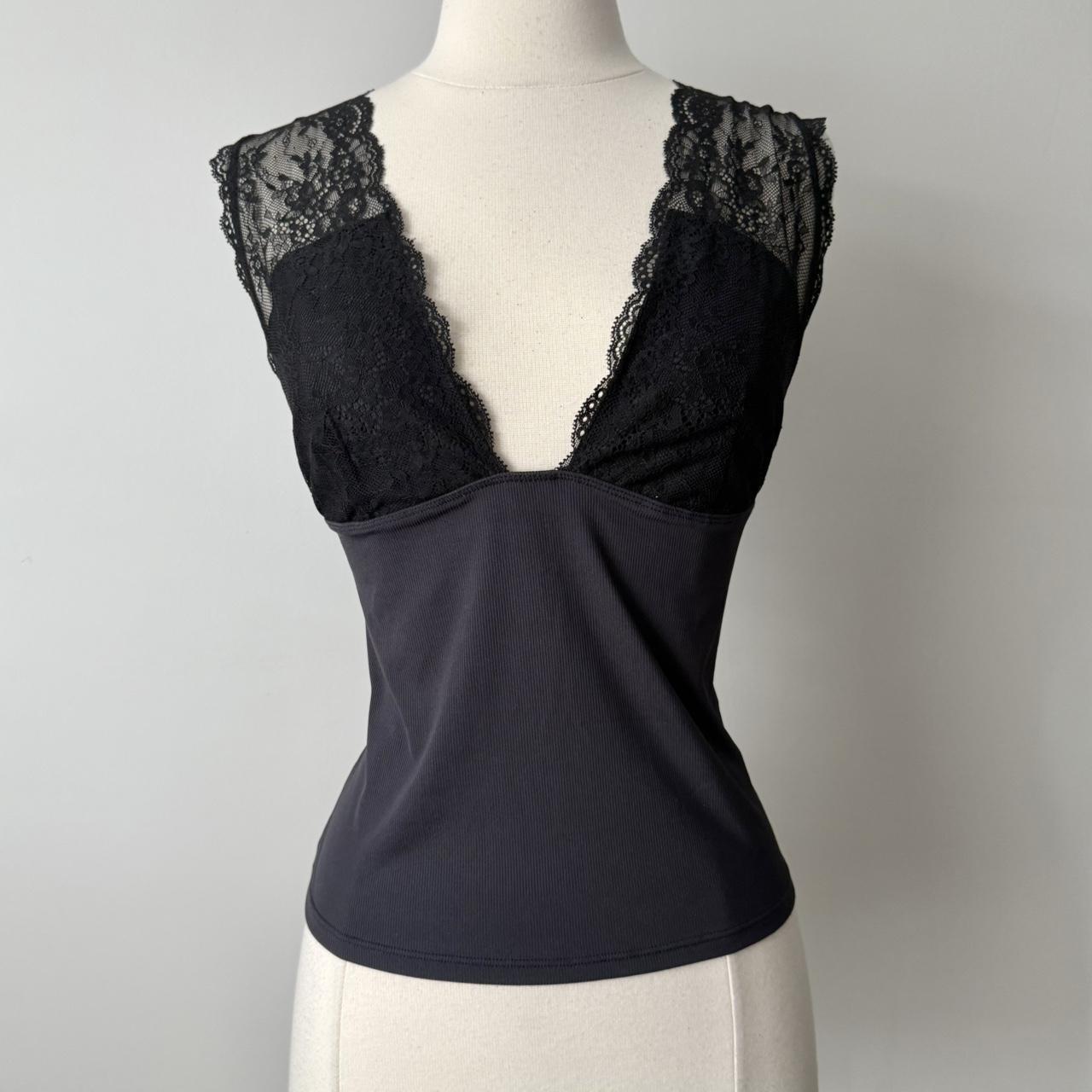 Free People lace ribbed tank top (M)