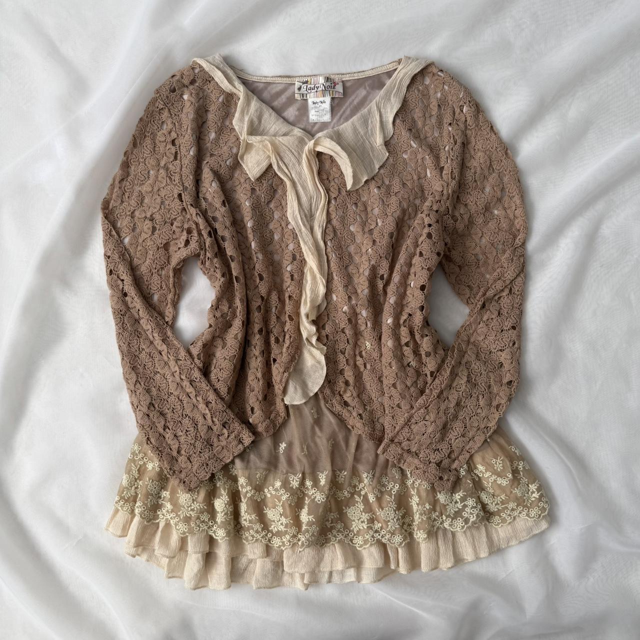 Lady Noir crocheted fairy sweater (fits XL)