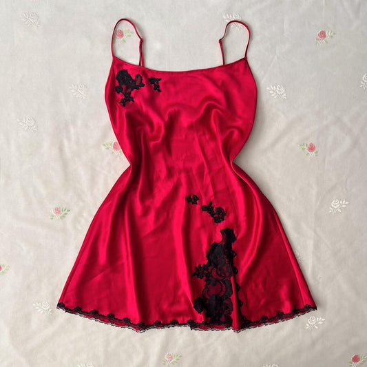 Victoria’s Secret red lace slip (L)