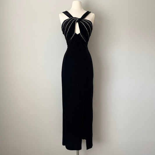 Betsy & Adam velvet maxi gown (14)