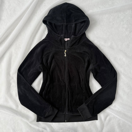 Juicy Couture velvet zip up hoodie (M)