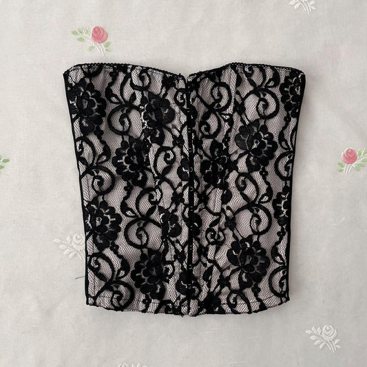 Forever 21 gothic lace corset top (L)