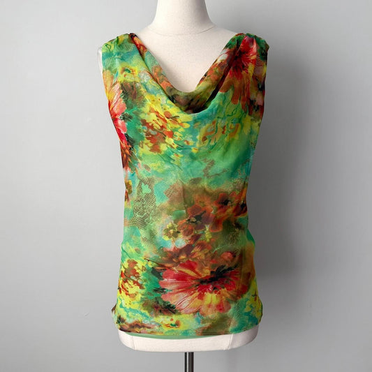 T Wonders cowl neck tank top (L)