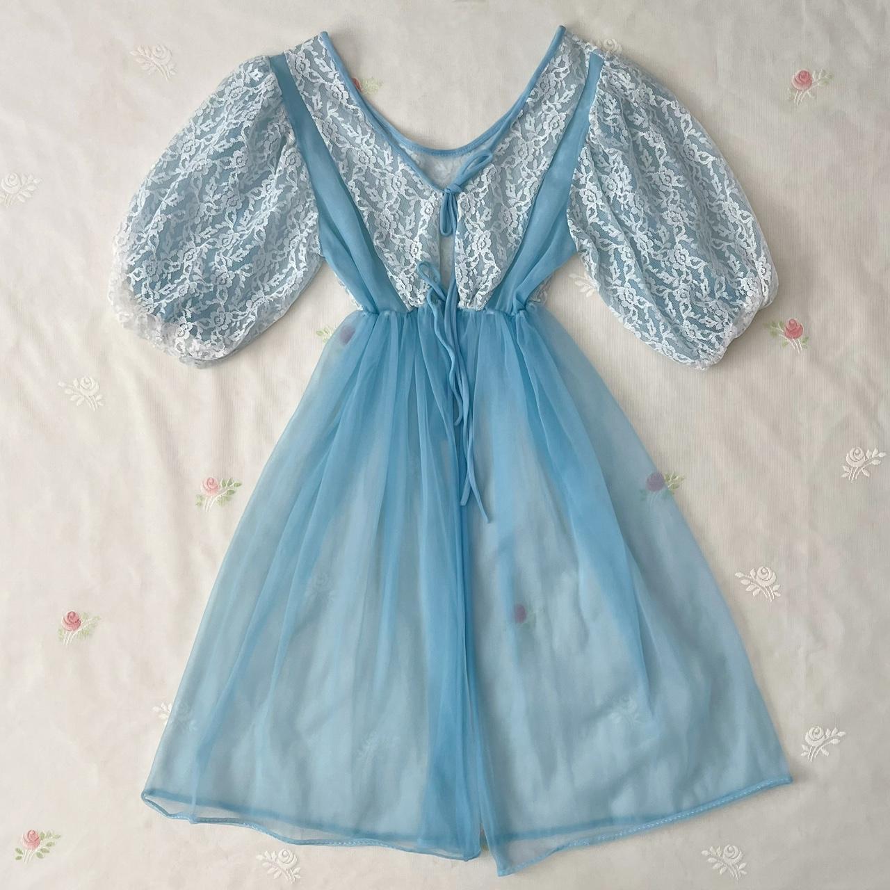 Vintage babydoll peignoir nightgown (fits XS/S)