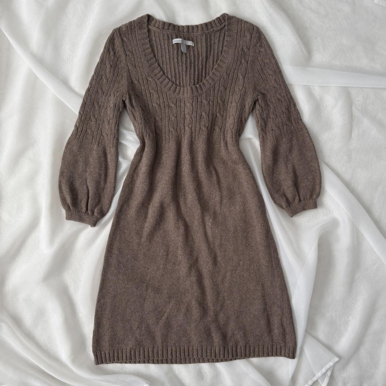 Old Navy brown babydoll sweater dress (S)